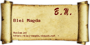 Blei Magda névjegykártya